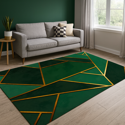 Vloerkleed met geometrisch patroon glam moderne stijl | Zeynor