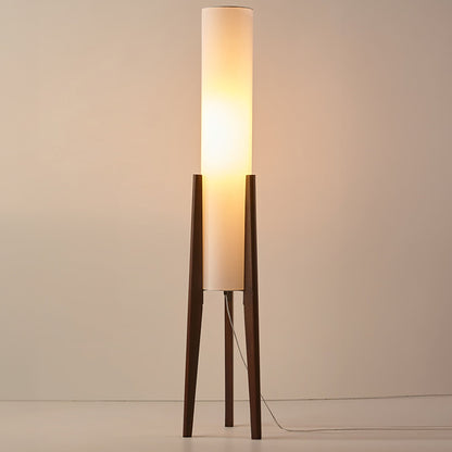 Vloerlamp walnoothout scandinavische stijl | Tolvia