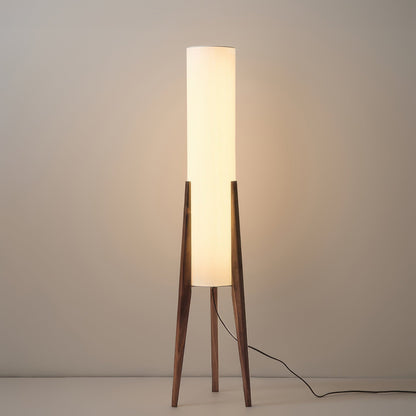 Vloerlamp walnoothout scandinavische stijl | Tolvia