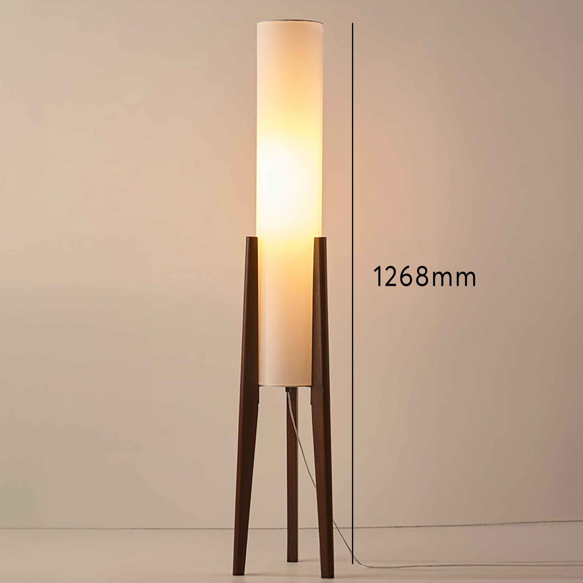 Vloerlamp walnoothout scandinavische stijl | Tolvia