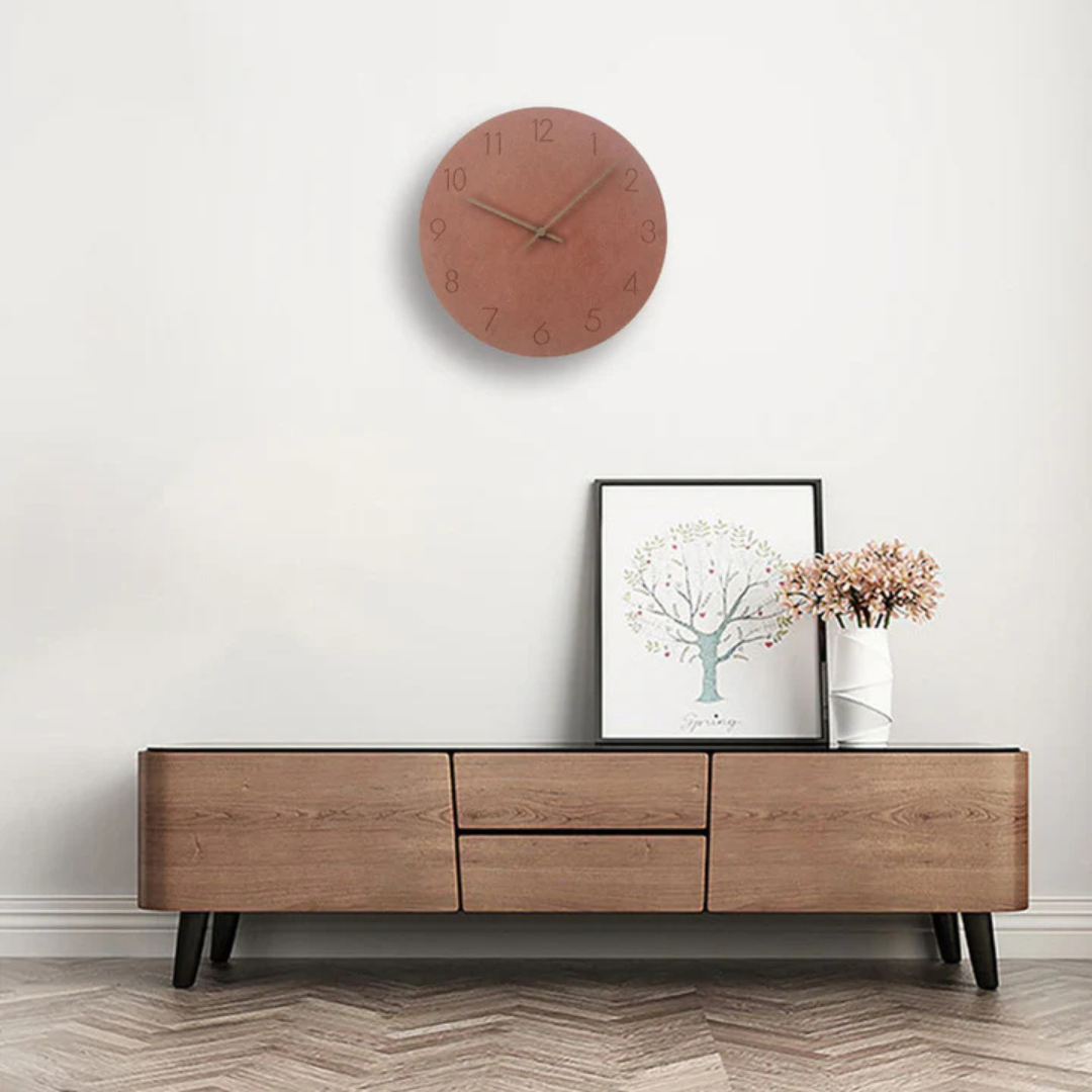 Wandklok Hout Met Stille Werking En Minimalistisch Ontwerp | Solven