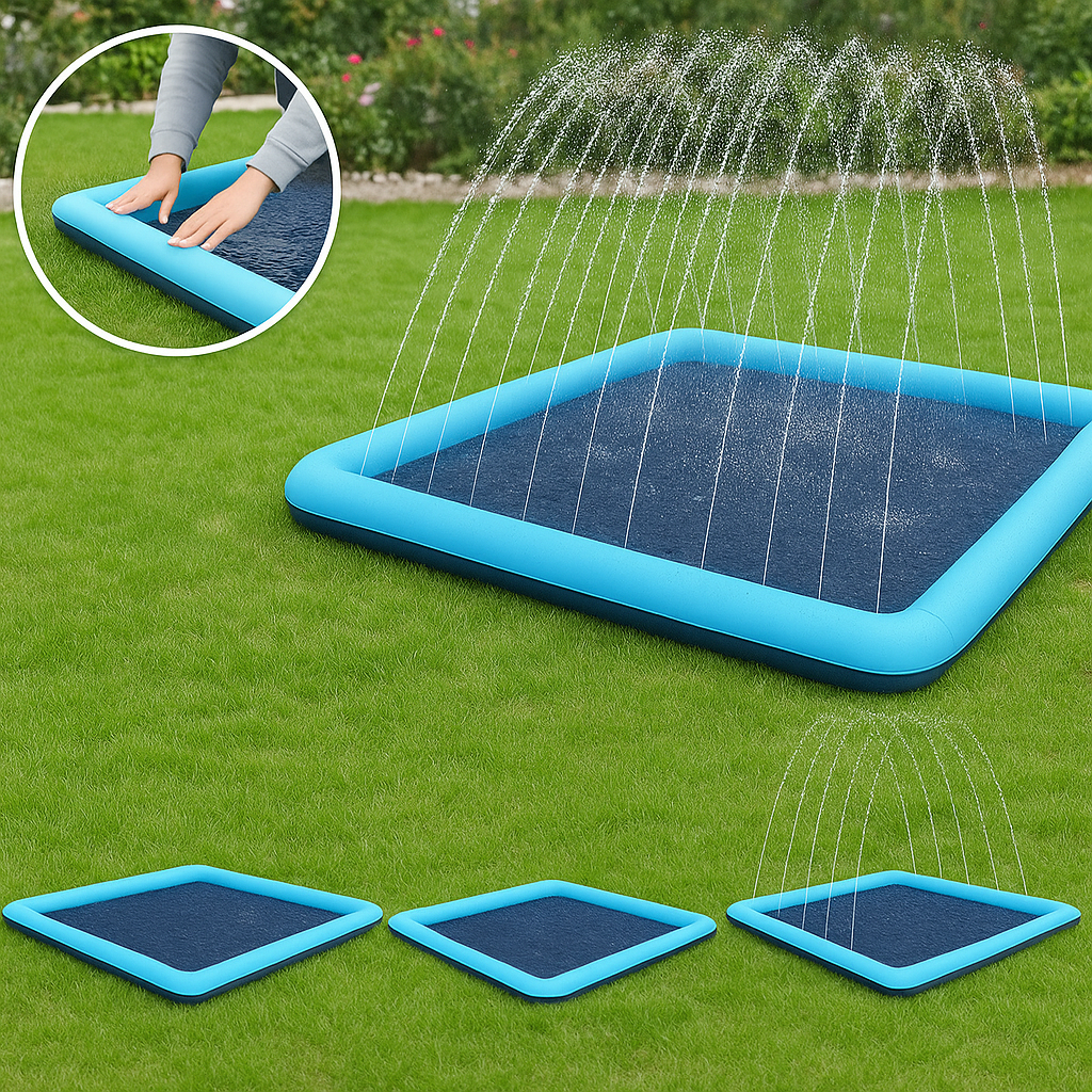Waterspeelmat voor verkoelende zomerdagen met antislipoppervlak | AquaPawz